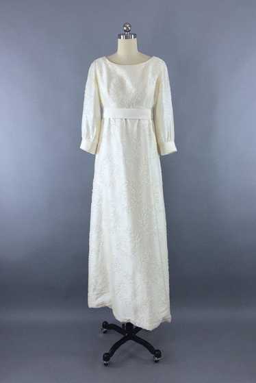 Vintage Ivory Pearl Beaded Wedding Dress