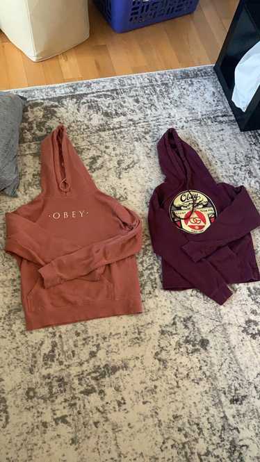 Obey Pink obey hoodie