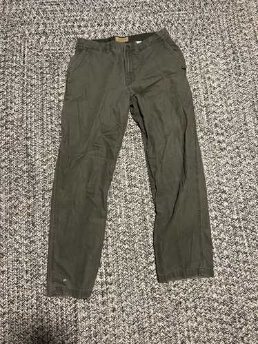 LUCKY BRAND Womens Wide Leg Flare Olive Green Linen Utility Cargo Pants  Size 32