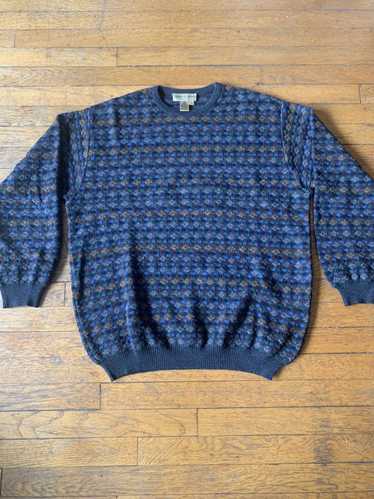 Vintage 90s Multicolored Abstract Pullover Wool Sw