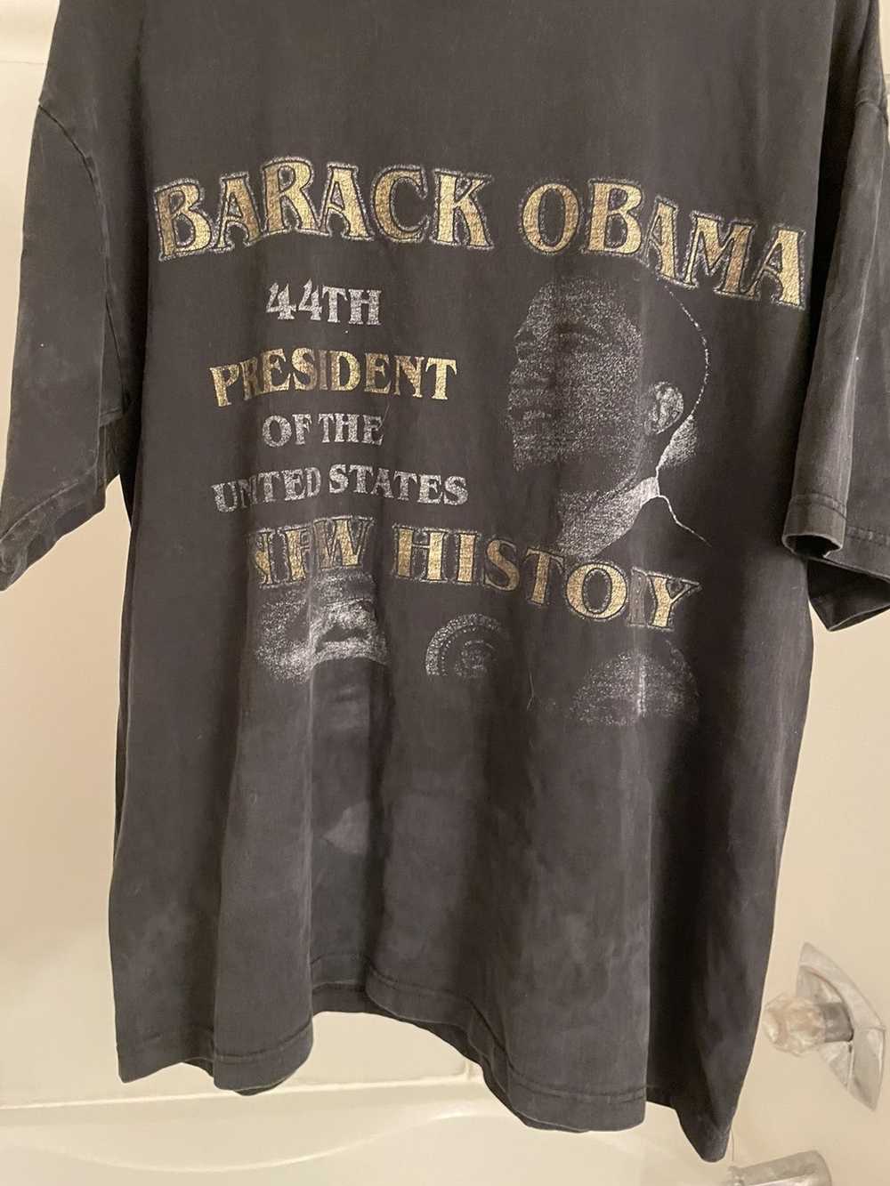 Vintage Vintage faded Obama 44th president t shirt - image 3