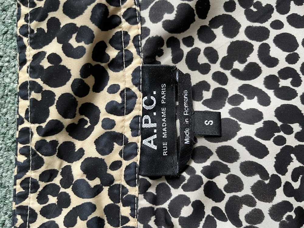 A.P.C. Leopard Print Shell Jacket Windbreaker - image 7