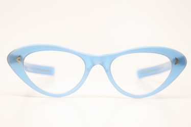 Unused Vintage Light Blue Cat Eye Glasses - image 1