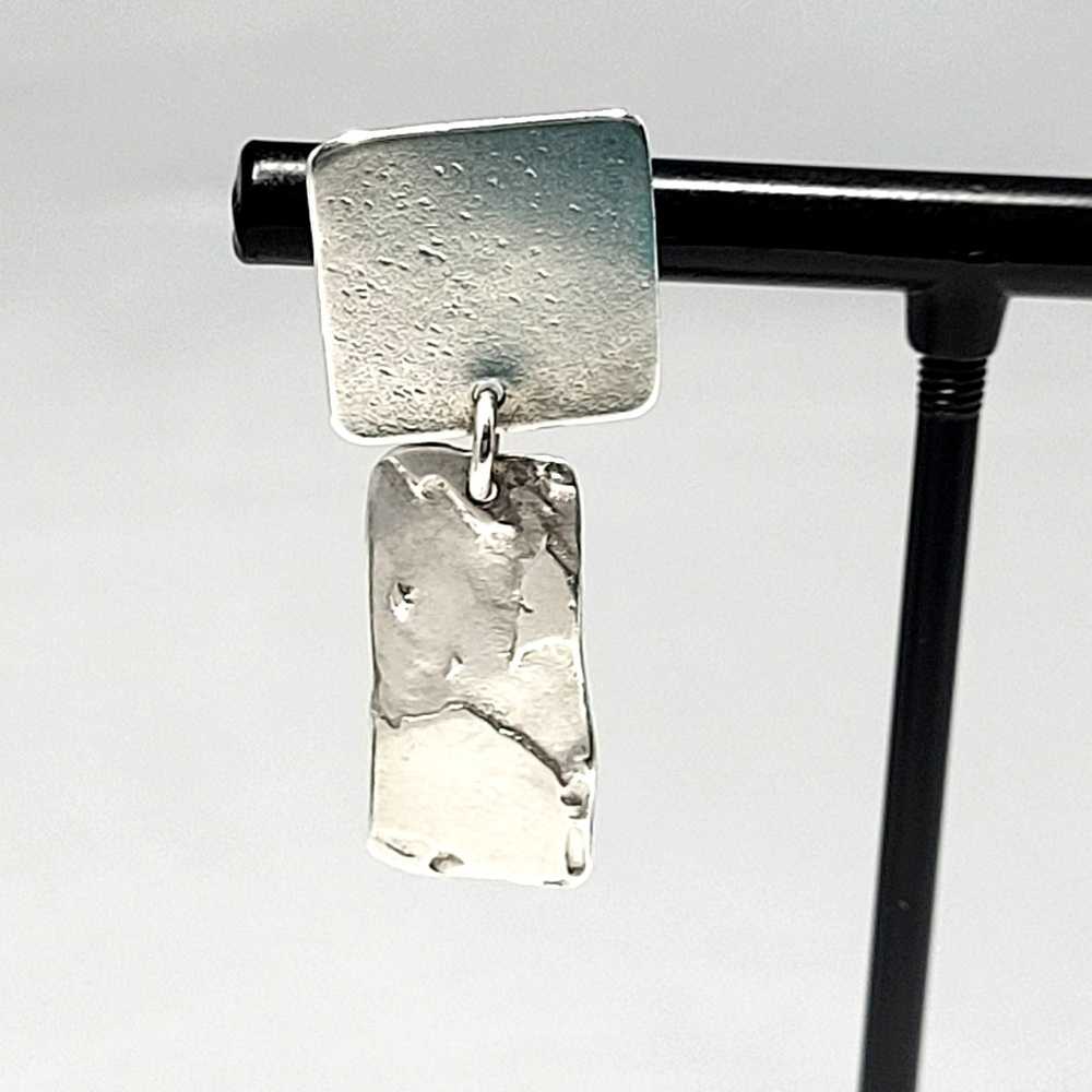 Other Abstract Geometric Hammered Dangle Sterling… - image 4