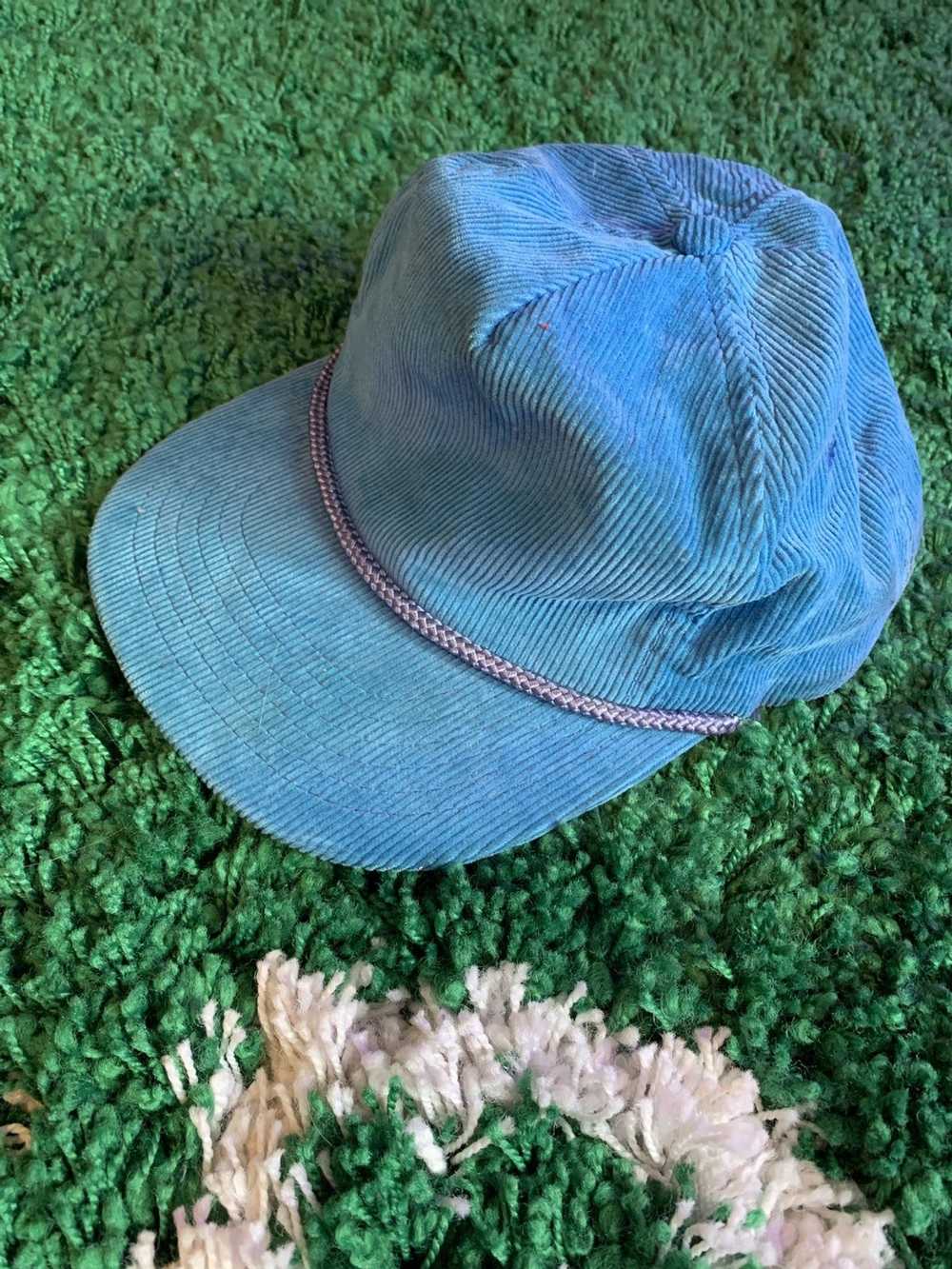 Vintage Corduroy Blue Hat - image 1