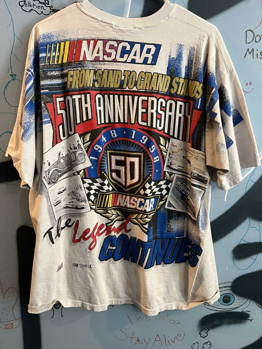 NASCAR 1998 NASCAR 50th Anniversary T-Shirt - image 2