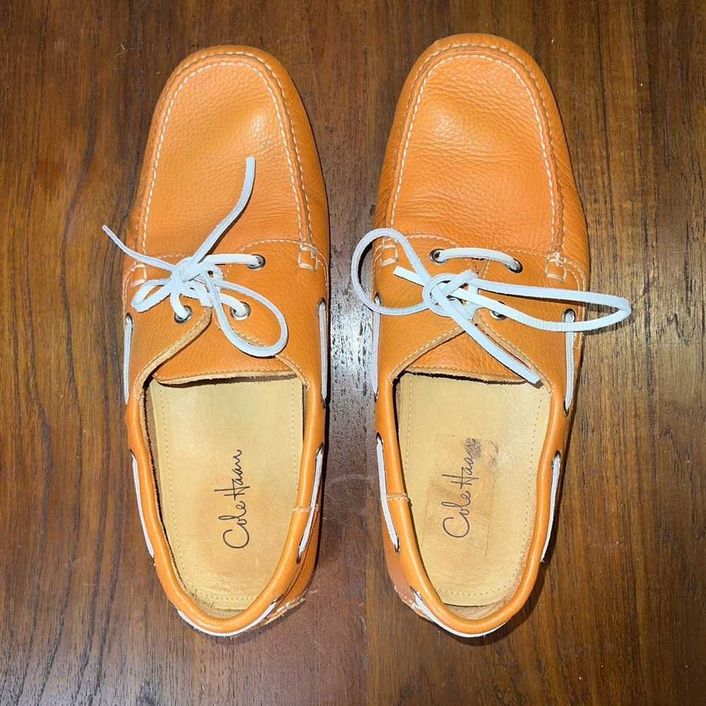 Cole Haan ORANGE LEATHER DRIVING SHOE COLE HAAN - image 4