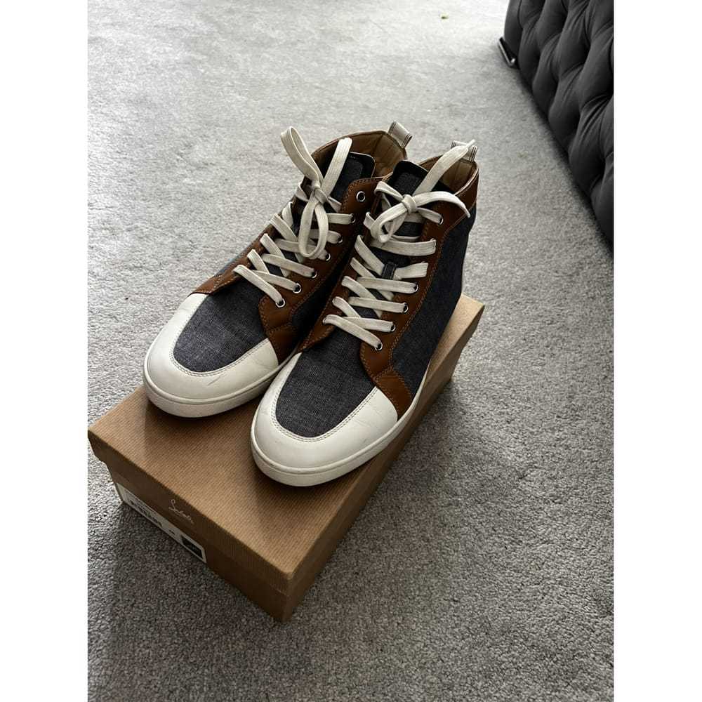 Christian Louboutin Louis cloth high trainers - image 4
