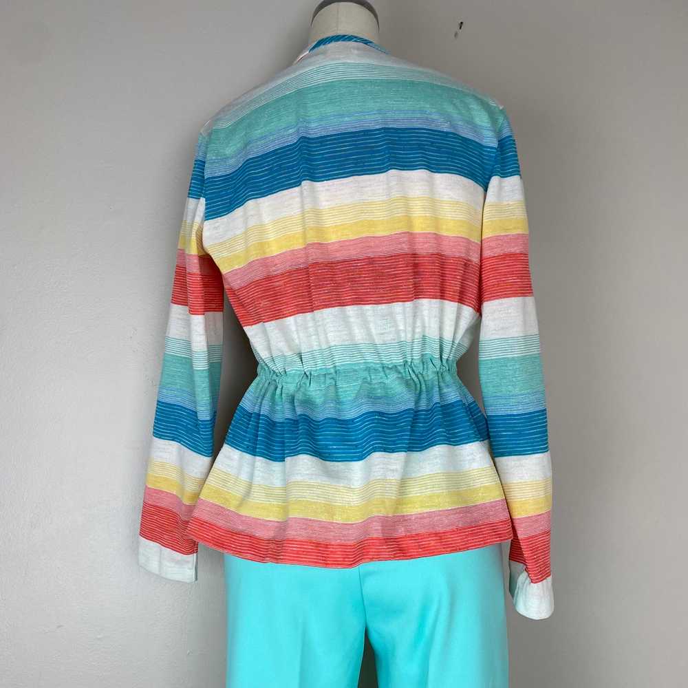 1970s Sears Mates Striped T-Shirt and Cardigan, S… - image 4