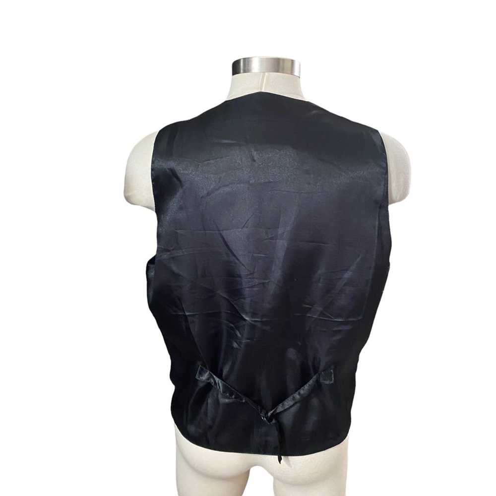 Concepts Vtg Concepts Black Leather Button-Up Sle… - image 5