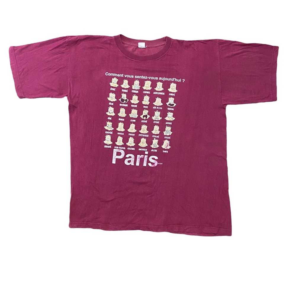 Vintage Face expressions French Paris souvenir t … - image 1