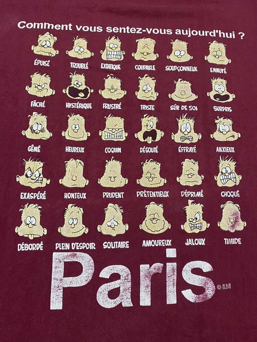 Vintage Face expressions French Paris souvenir t … - image 2