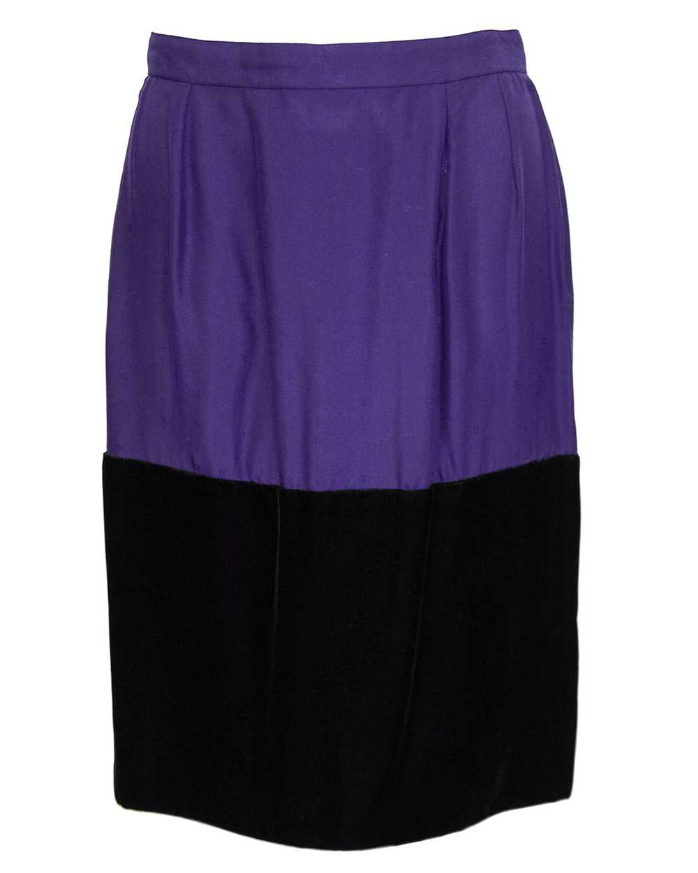Chanel Purple and Black Velvet Coat Dress and Ski… - image 5