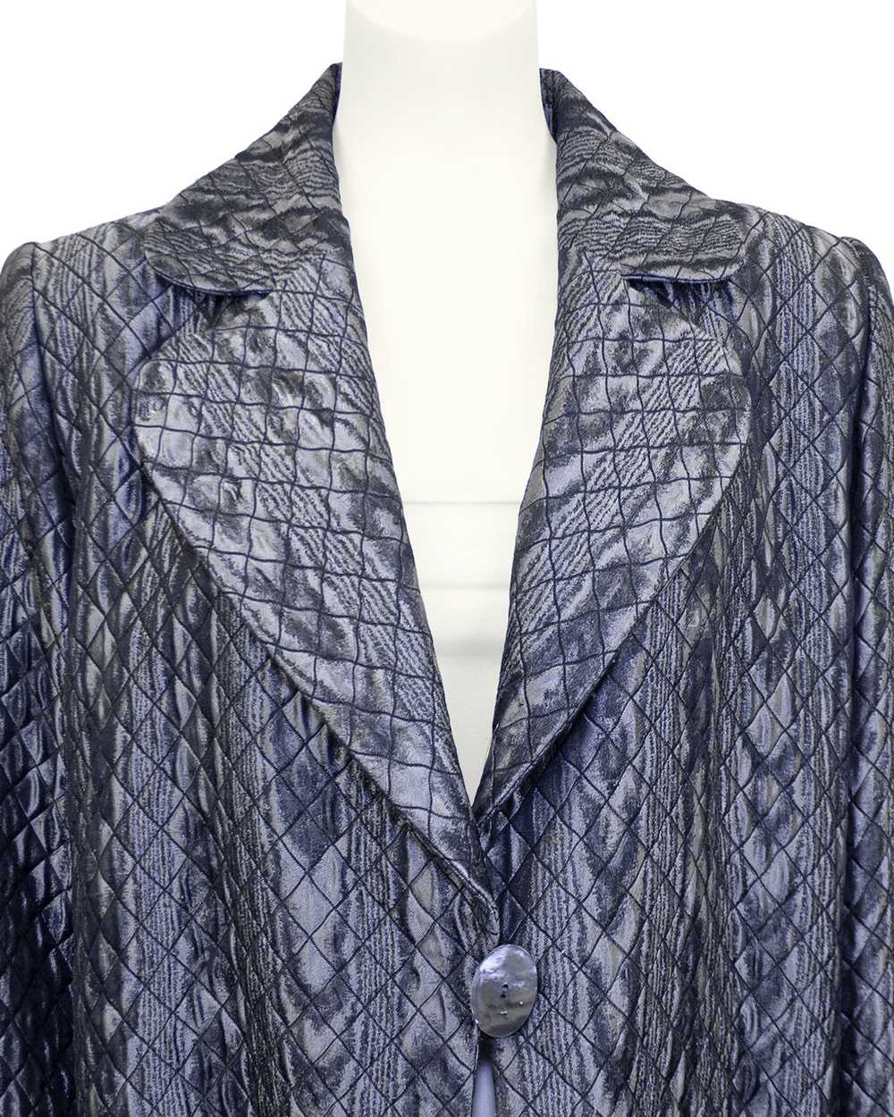 Yves Saint Laurent Grey Quilted Snakeskin Pattern… - image 4