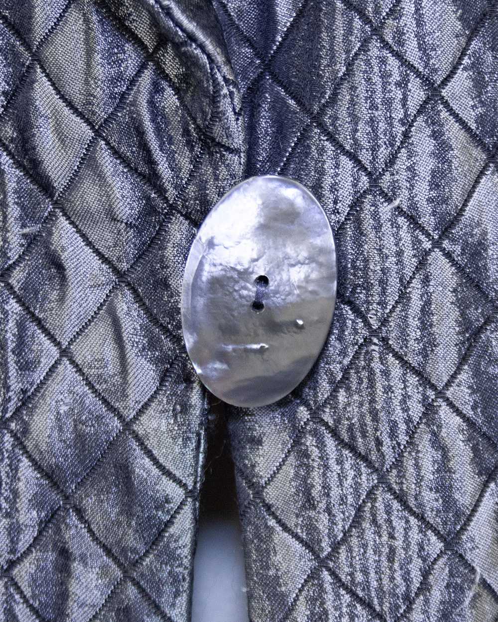 Yves Saint Laurent Grey Quilted Snakeskin Pattern… - image 5