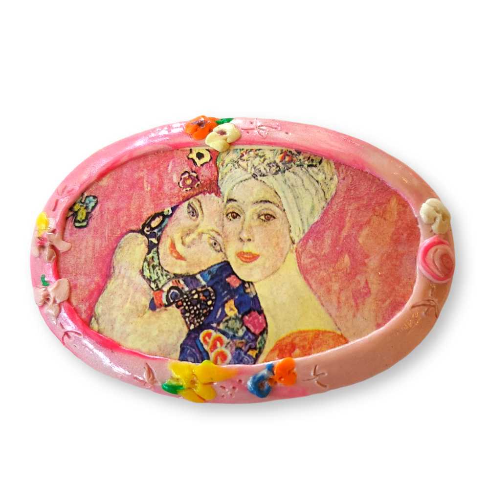 Alice Gamse Handmade Art Pin - After Klimt Painti… - image 3