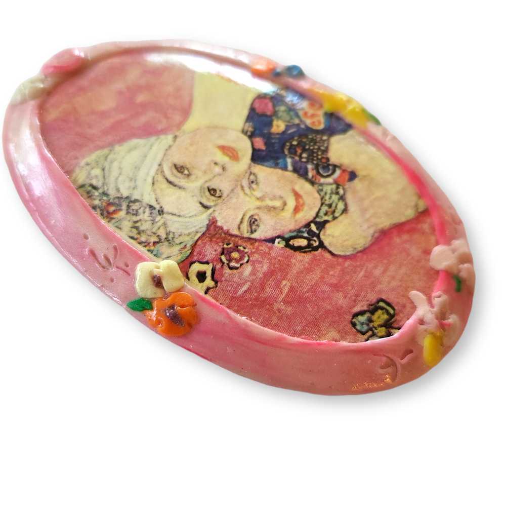 Alice Gamse Handmade Art Pin - After Klimt Painti… - image 4