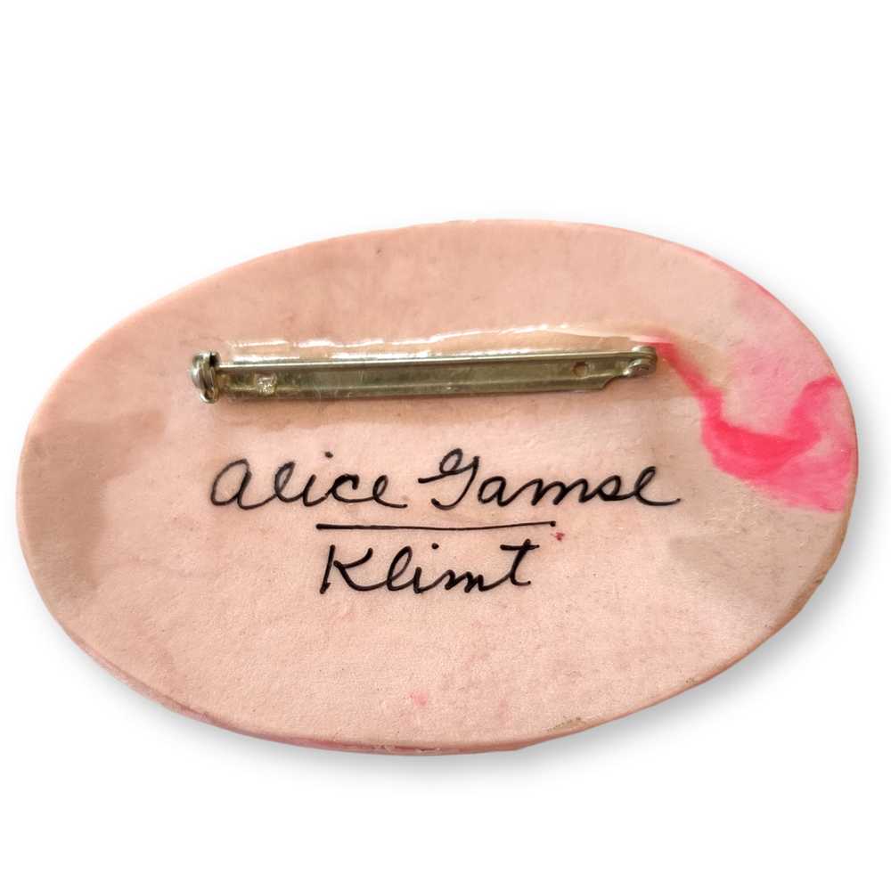 Alice Gamse Handmade Art Pin - After Klimt Painti… - image 6