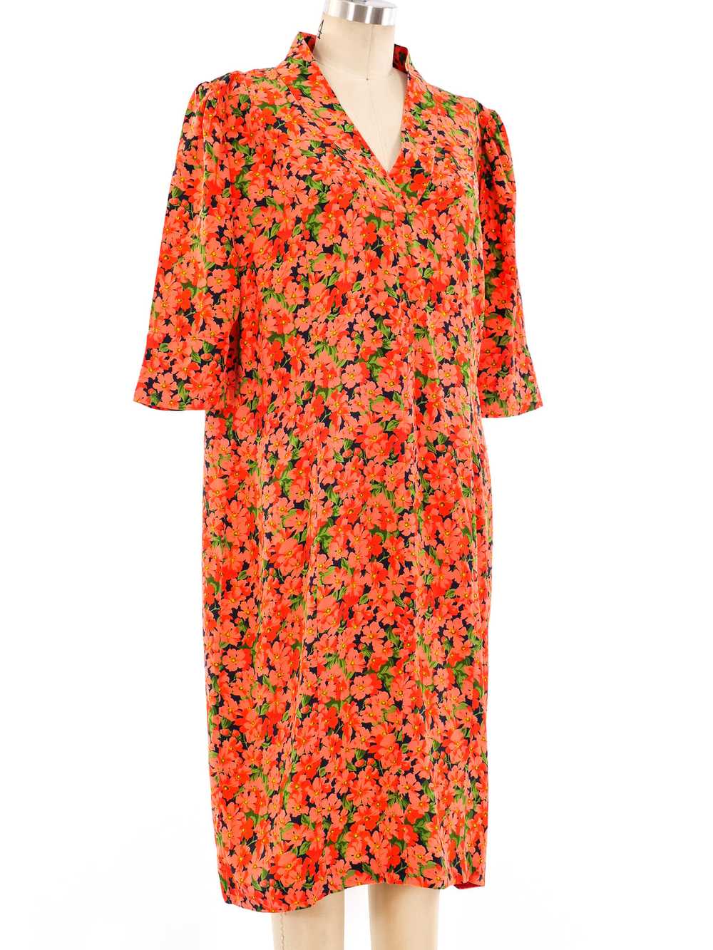 Yves Saint Laurent Floral Silk Dress - image 3
