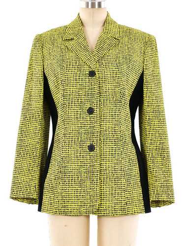 Versus by Gianni Versace Printed Yellow Blazer