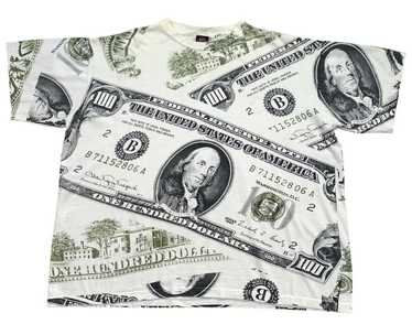 Vintage Vintage 100 Dollar Bill AOP T Shirt (Size… - image 1