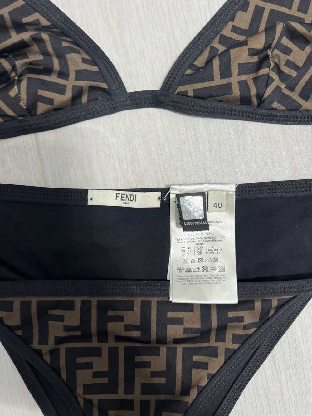 Fendi Fendi bikini black Lycra size 40 used 100% … - image 3