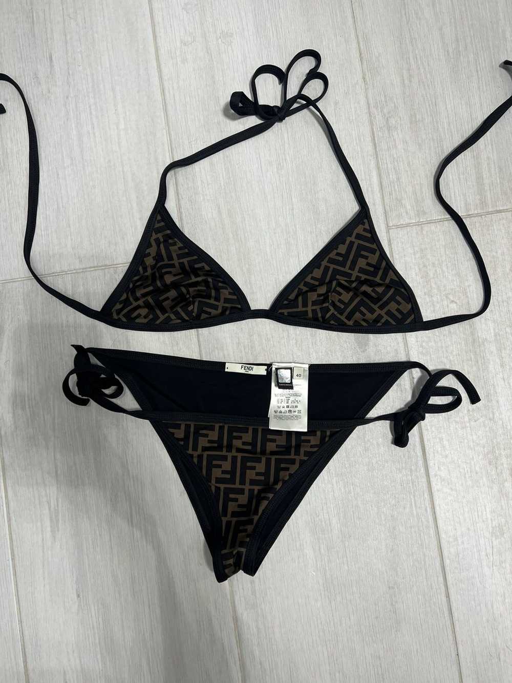 Fendi Fendi bikini black Lycra size 40 used 100% … - image 4