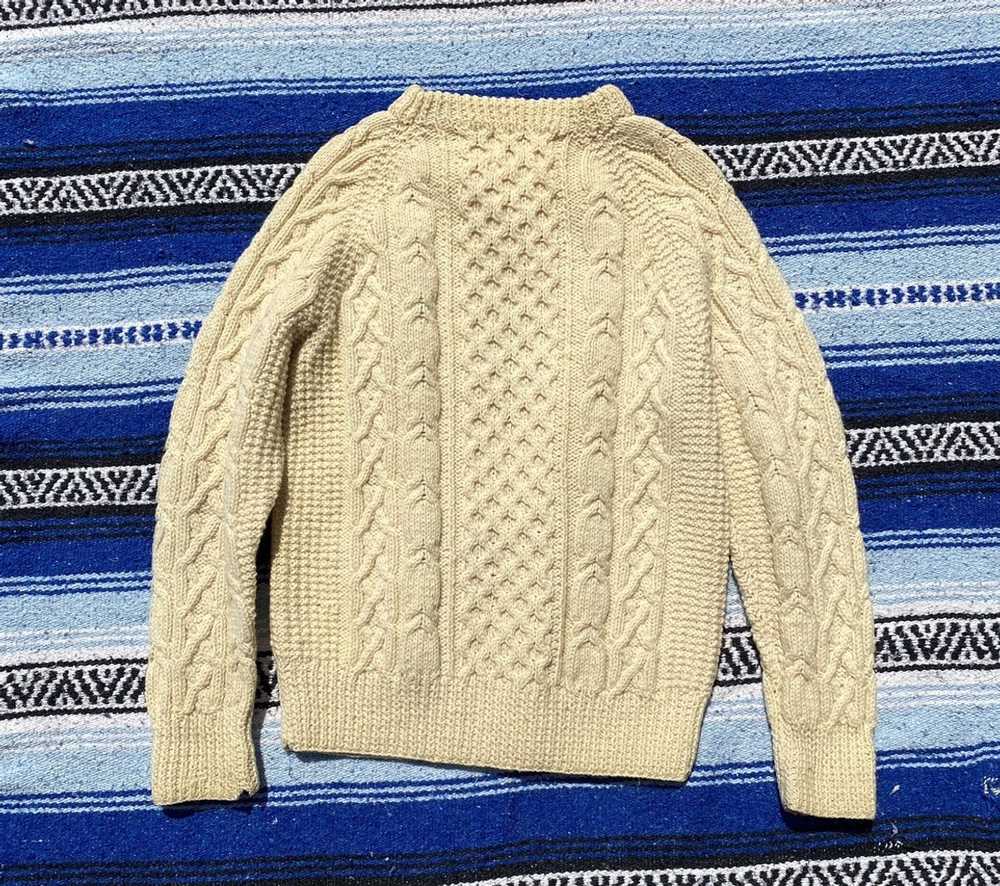 Vintage Vintage Cream Irish Cable Knit Sweater - image 2