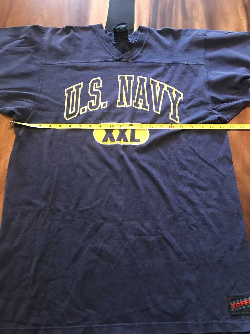 Made In Usa × Vintage Vintage Soffe Navy Shirt. M… - image 7