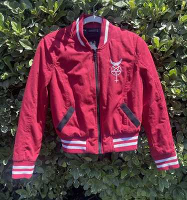 Black Scale Black Scale Red Bomber Jacket