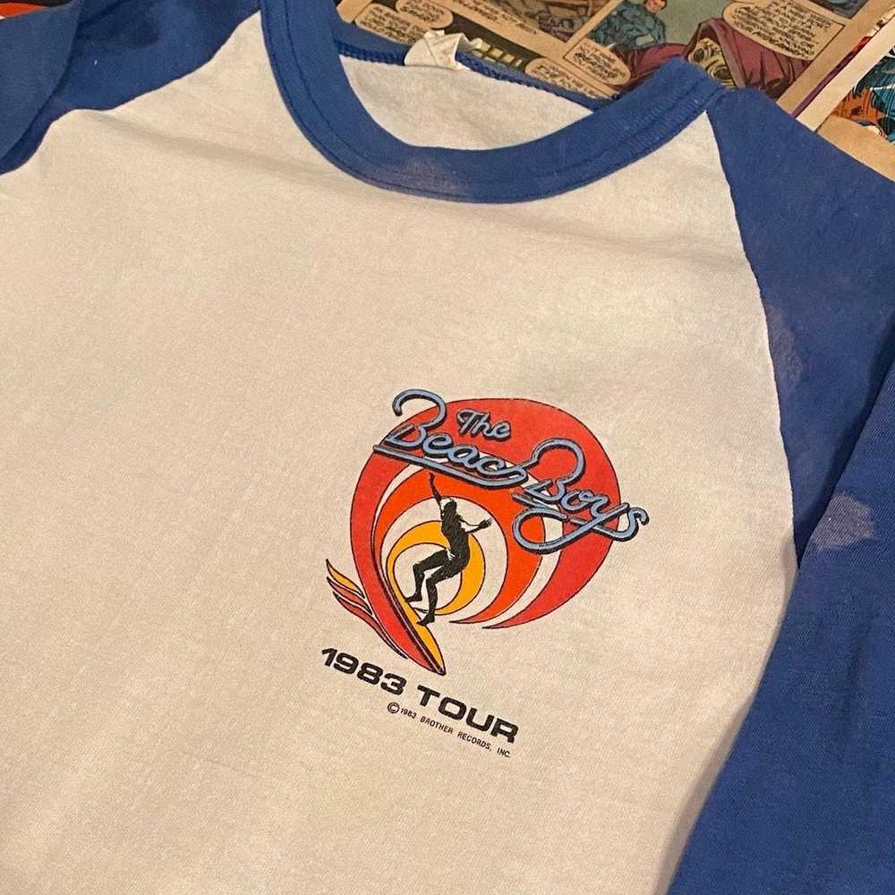 Vintage Vintage 1983 Beach Boys RagKnit Tee - image 2