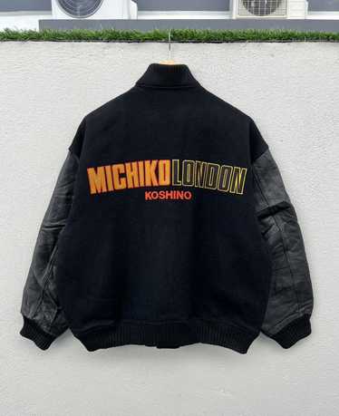 Leather Jacket × Michiko Koshino London × Varsity… - image 1
