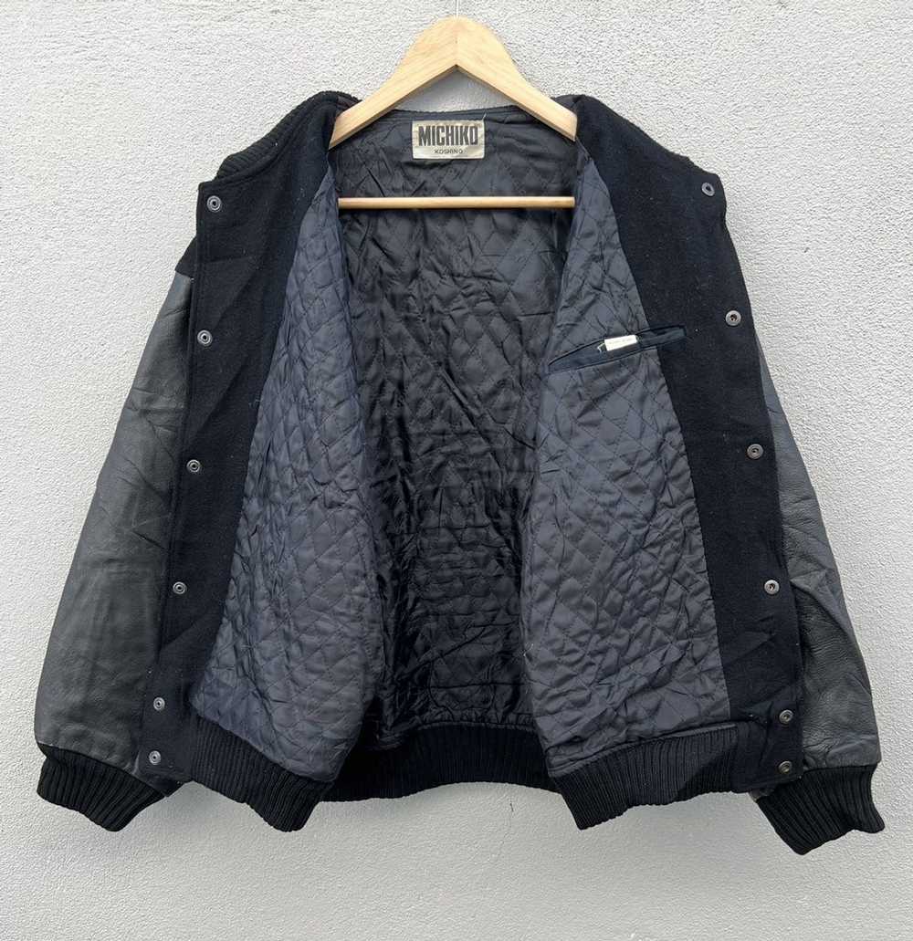 Leather Jacket × Michiko Koshino London × Varsity… - image 3