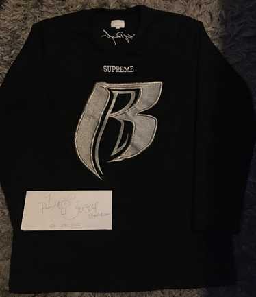 Supreme Black Scarface Embroidered Synthetic Paneled Hockey Jersey L Supreme