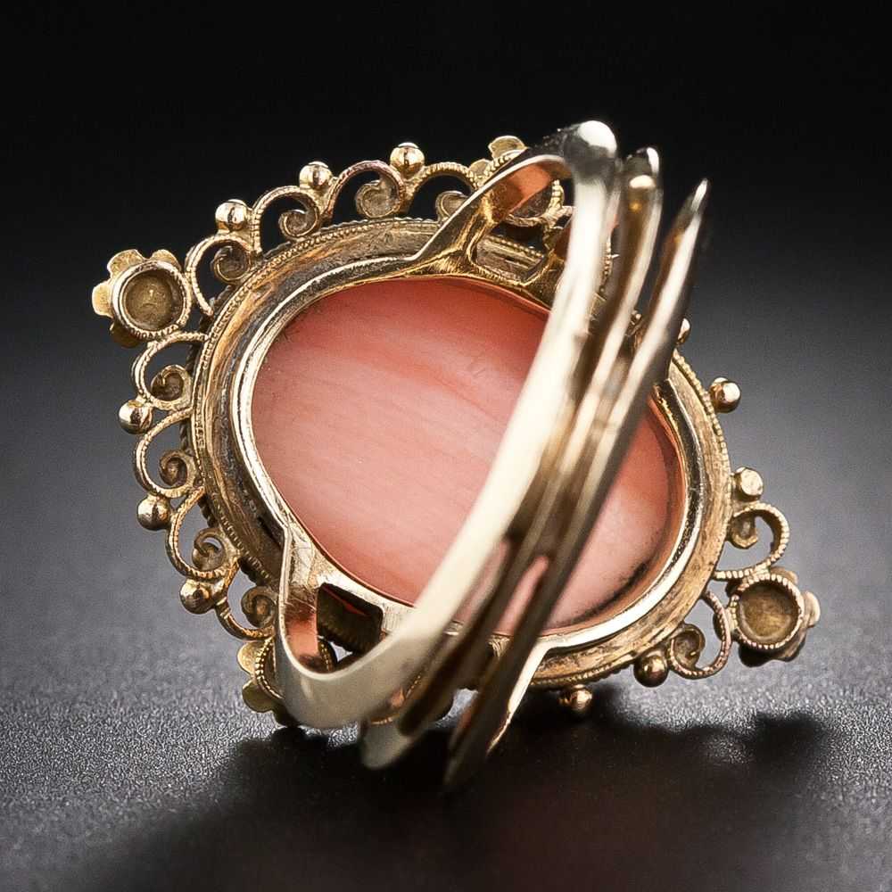 Victorian Coral Cameo Bracelet and Ring - image 9