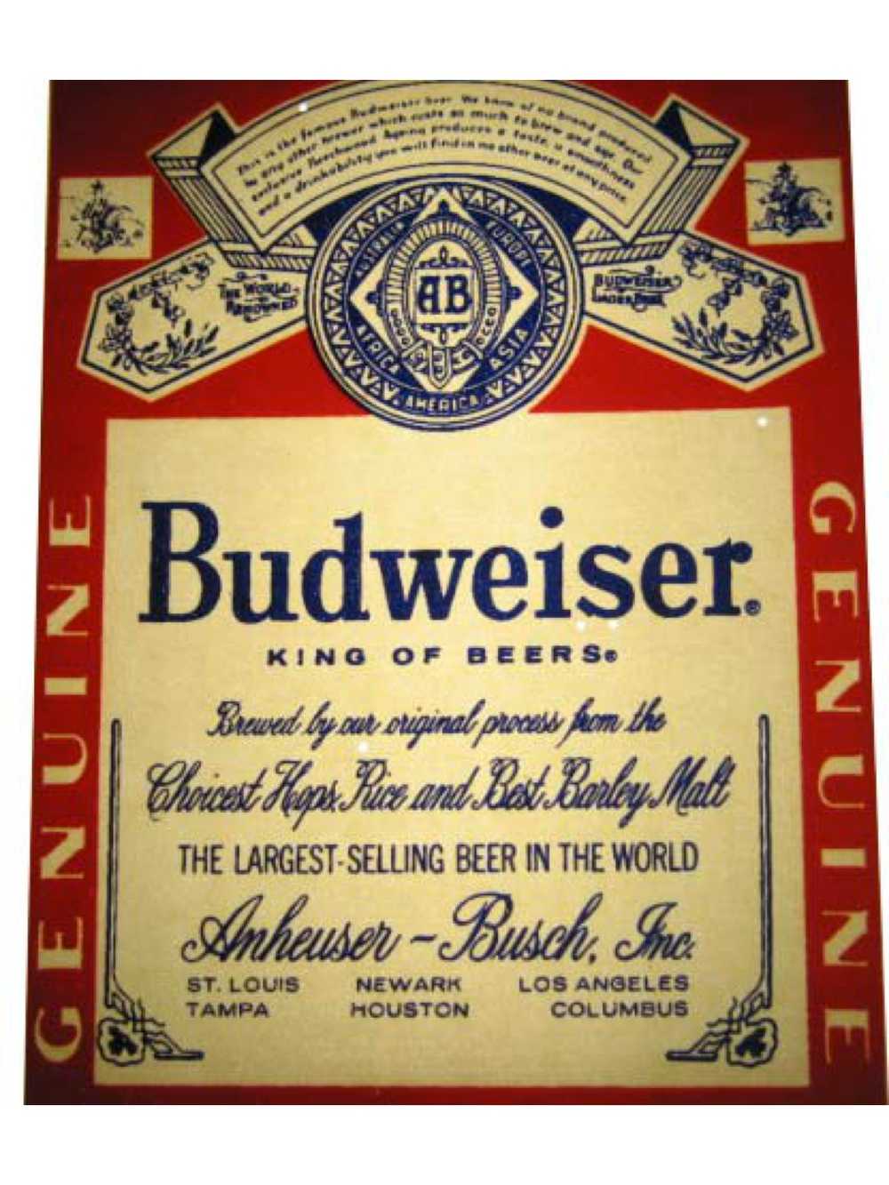 1970's Budweiser Iron-Ons - Alcohol Themes - image 1