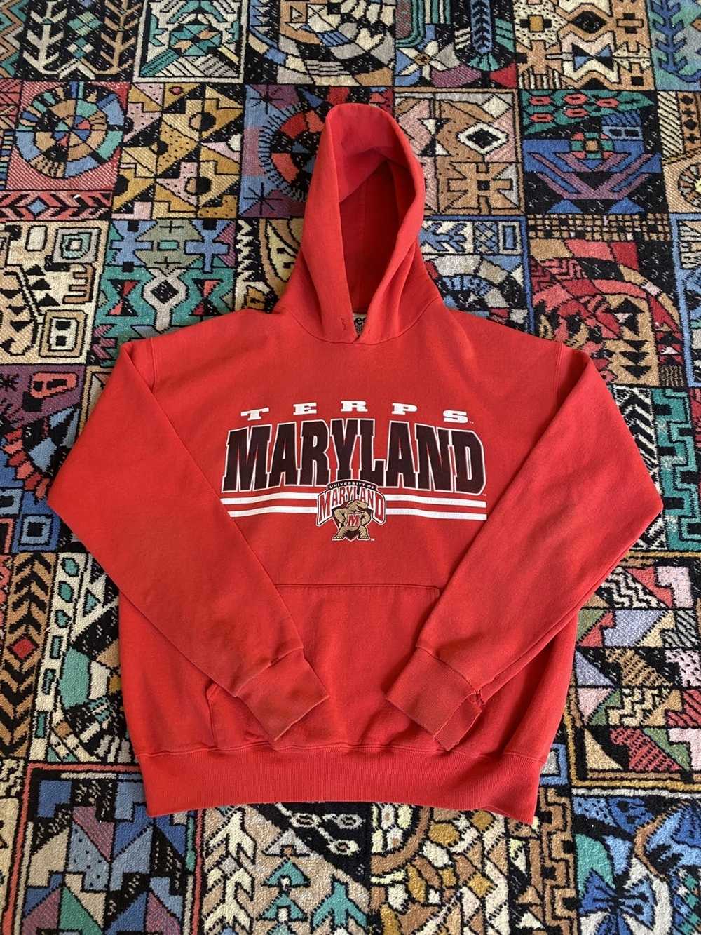 Vintage Vintage 90s u of Maryland hoodie size lar… - image 1