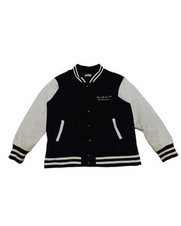 Japanese Brand × Streetwear × Varsity Jacket Oliv… - image 1
