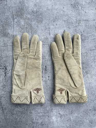 Vivienne Westwood 1990’s Orb Logo Knit Gloves - image 1