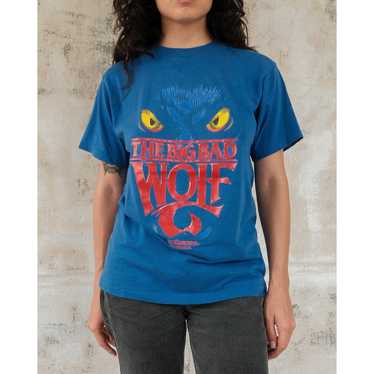 VTG Big Bad Wolf Busch Gardens All Over Print T Shirt Large All store Over Print AOP