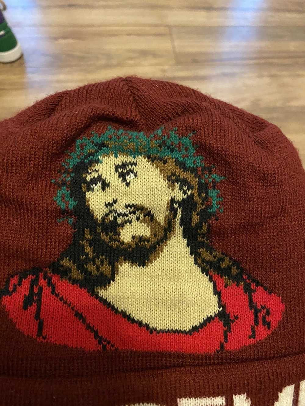 Supreme Supreme Jesus Beanie Maroon - image 4