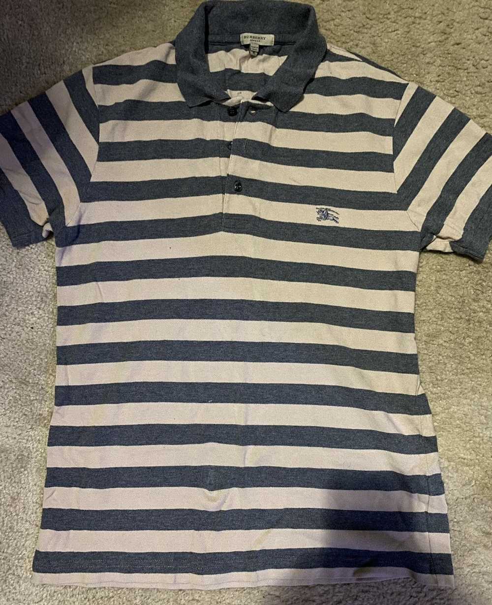 Burberry Burberry London Mens Striped Polo Shirt - image 4