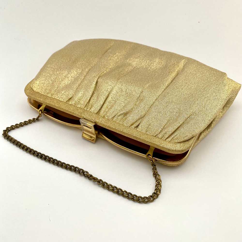 Late 60s/ Early 70s Andé Gold Metallic Clutch - image 3
