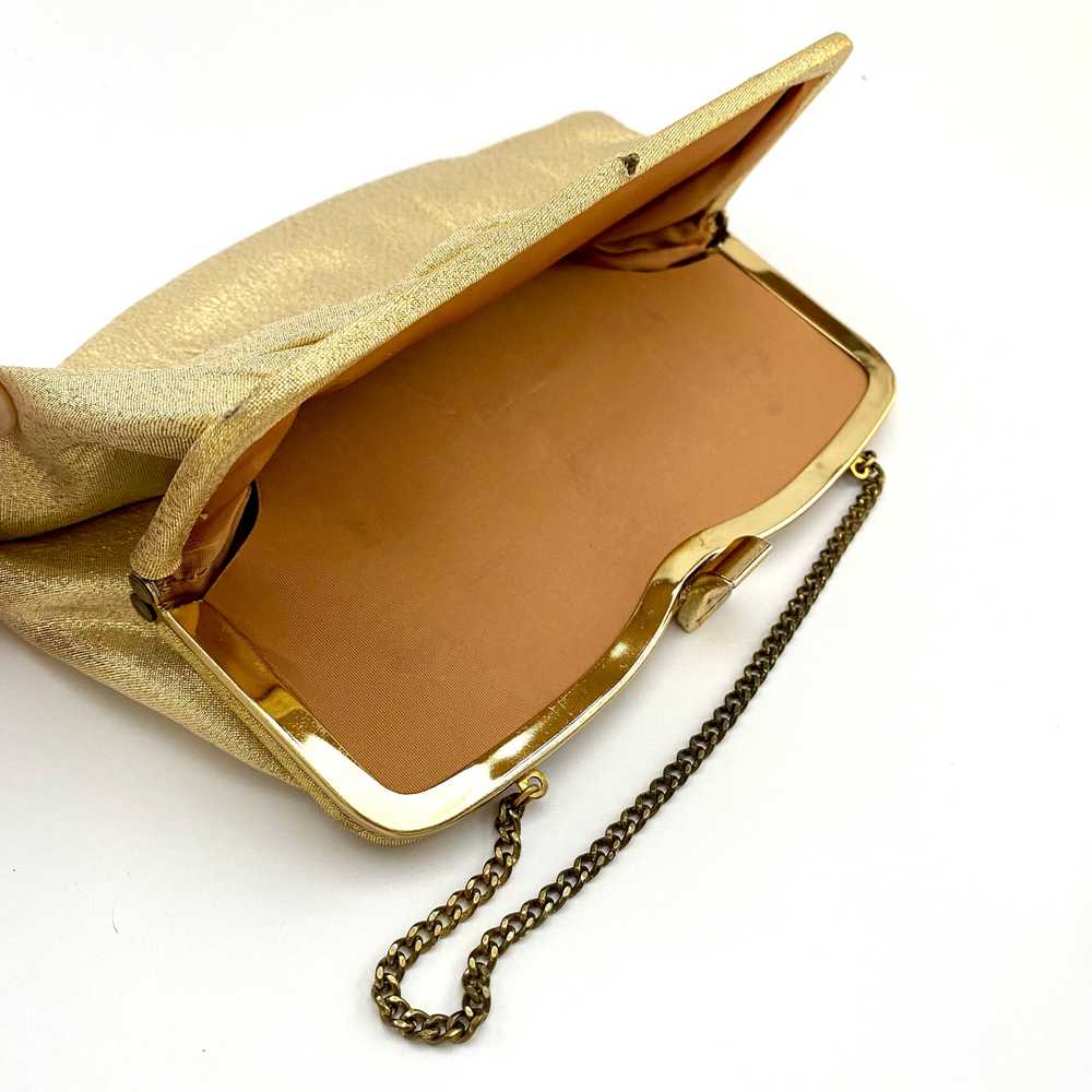 Late 60s/ Early 70s Andé Gold Metallic Clutch - image 4