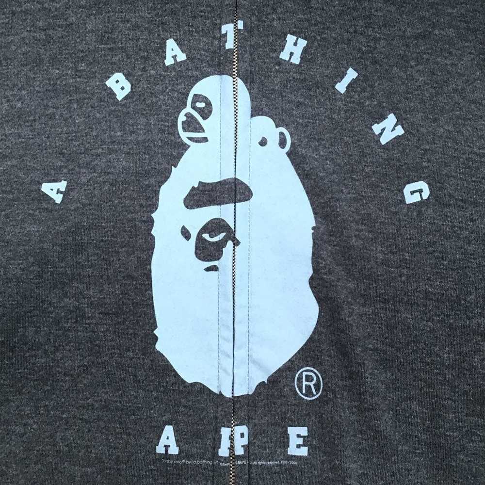 Bape BAPE Ape HEAD milo College logo Full zip hoo… - image 3