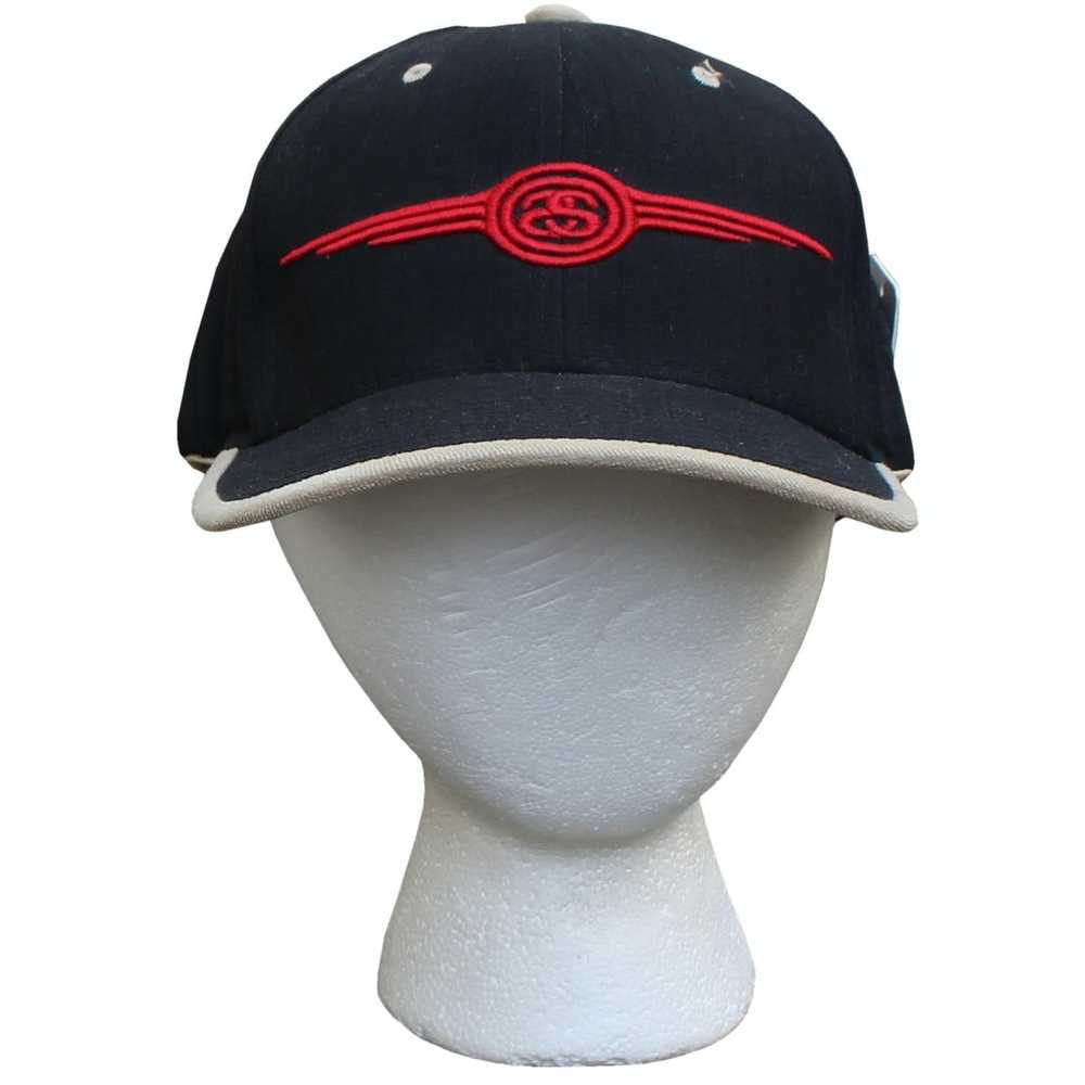 Stussy Vintage Stussy Black / Red / Flex Fit Hat … - image 1