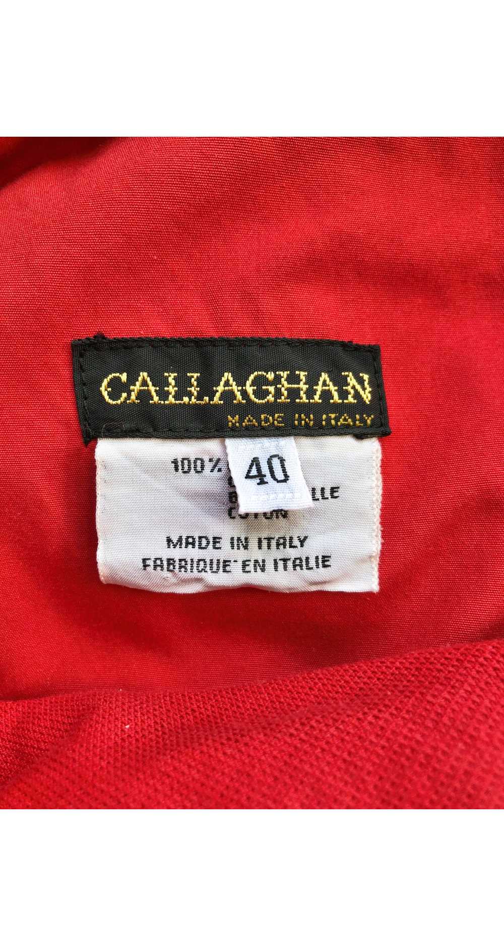 Callaghan by Gianni Versace 1980s Ruched Red Cott… - image 6