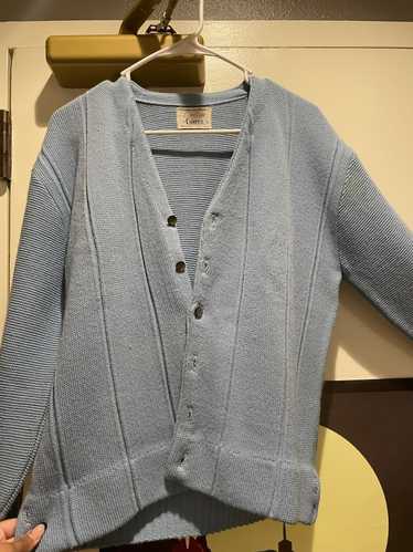 Louis Vuitton® Oversized Detail Long Cardigan Heather Grey. Size
