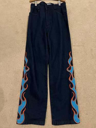 Streetwear Embroidered Baggy Jeans - image 1