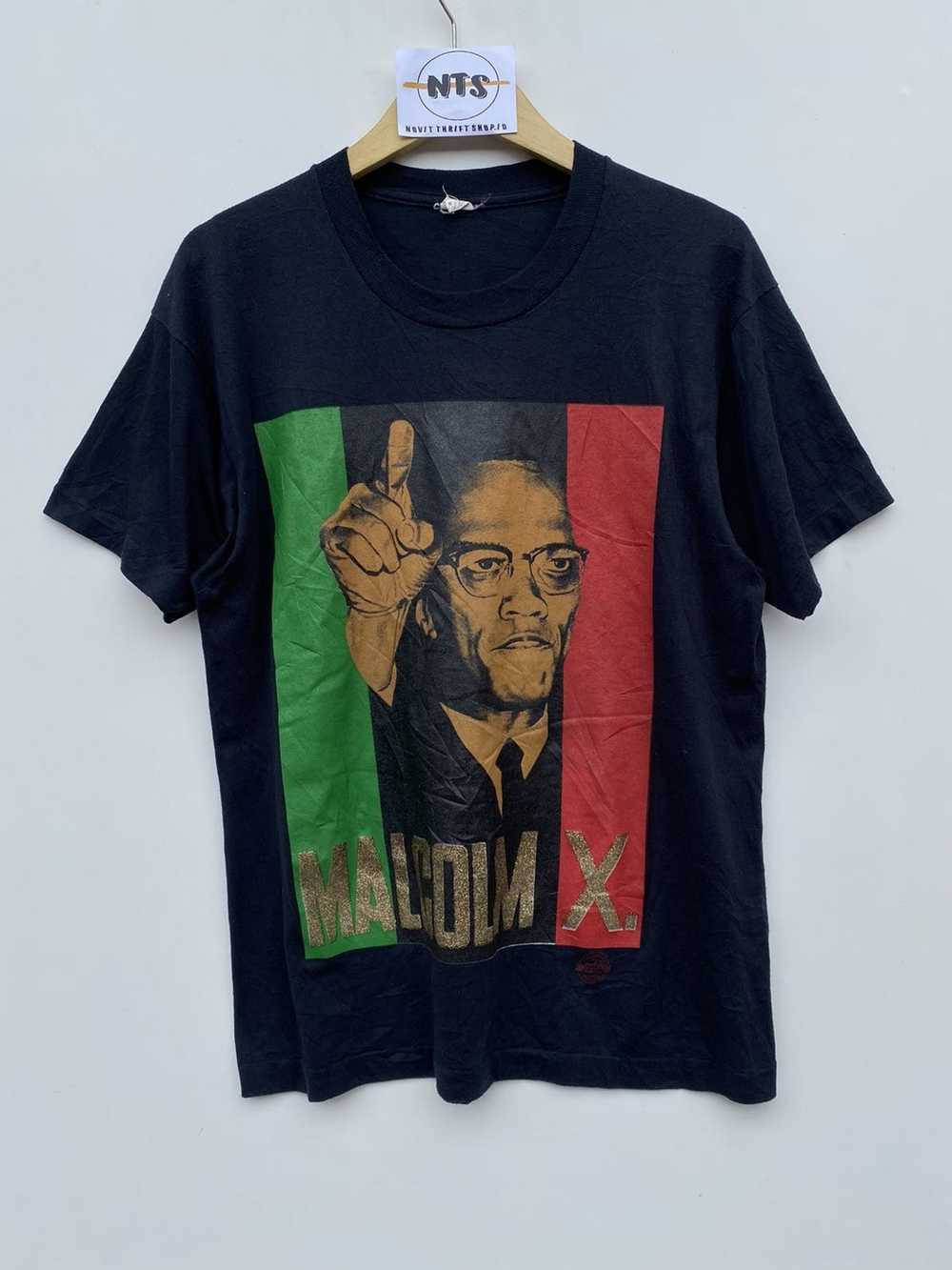 Malcolm X × Rap Tees × Vintage Rare Vintage Malco… - image 1
